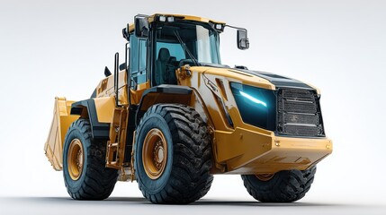Fototapeta premium Heavy Construction Loader with Large Tires and Modern Design
