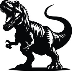 Giant Angry T-rex Roaring vector illustration isolated on white background © Md Hasan