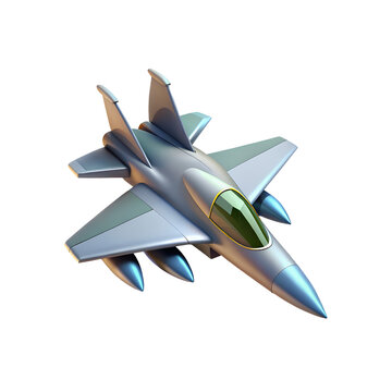 Fighter Jet Aircraft 3D Transparent Background Image