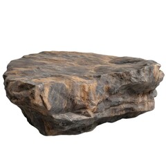 茶色と灰色の岩の塊 表面のテクスチャの詳細 頑丈な自然の風景