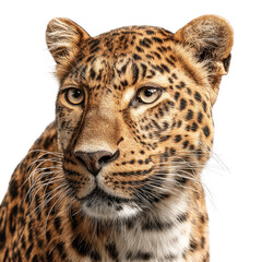 Fototapeta premium Close-up portrait of a leopard's head