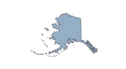 Alaska State Map Silhouette