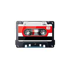 Vintage cassette tape showcasing retro design with vibrant colors for nostalgic music lovers and collectors
