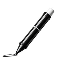 Black marker creating a circular outline on a clean white surface