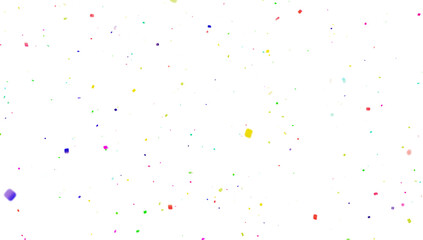 Muticolor Confetti  PNG Transparent Background. Christmas holiday Confeti Failling White Background. 3d Rendering  Flying Transparent Confeti. Colorful bright confetti explosion Overley.