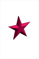 red star on white