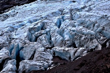 Glaciar Voipir en el Volcán Villarrica, ciudad de Pucón, sur de Chile. 