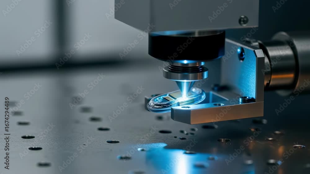 Poster automated laser welding station creating leakproof seals on compact implantable biosensors designed 