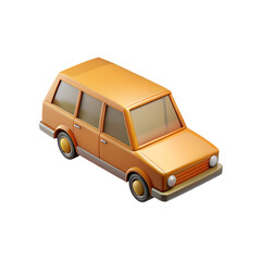 Station Wagon Car 3D Transparent Background Image