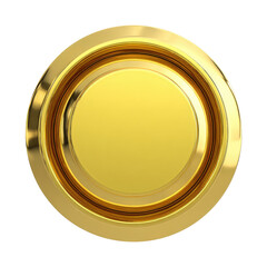 Gold circular medal or button