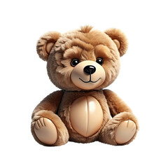 Obraz premium Soft and cuddly teddy bear sitting comfortably, perfect companion for children and adults, ideal for gifting or decoration