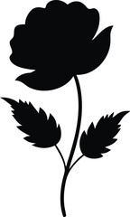 poppy silhouette  vector illustration on white background