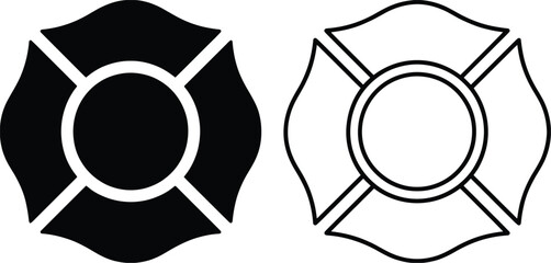  Firefighter Maltese Cross Icon