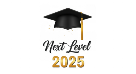 Class of 2025 graduation success concept with celebratory academic achievements
