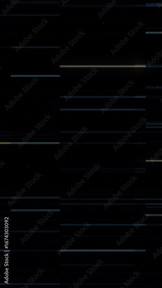 Aufkleber abstract glitchy digital noise overlay with subtle blue and yellow lines and particles