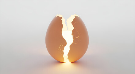 Cracked egg with light inside stock photo cracked eggshell bright light eggshell texture cracked open eggshell