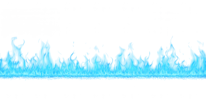 Seamless Fire Flames Border PNG – Realistic Horizontal Flame Line
