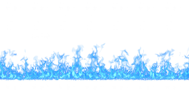 Seamless Fire Flames Border PNG – Realistic Horizontal Flame Line