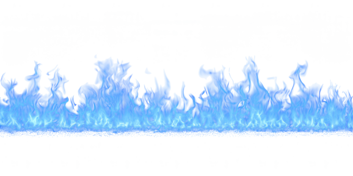 Seamless Fire Flames Border PNG – Realistic Horizontal Flame Line - Powered by Adobe