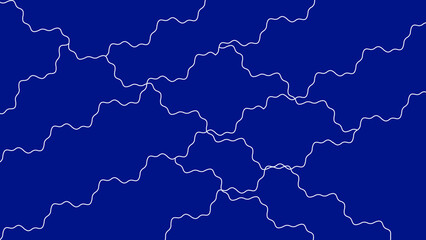 Seamless Wavy Abstract Pattern on Blue Background