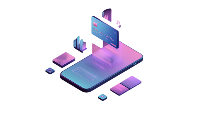 Modern technology concept with glowing devices and abstract shapes digital art - Powered by Adobe