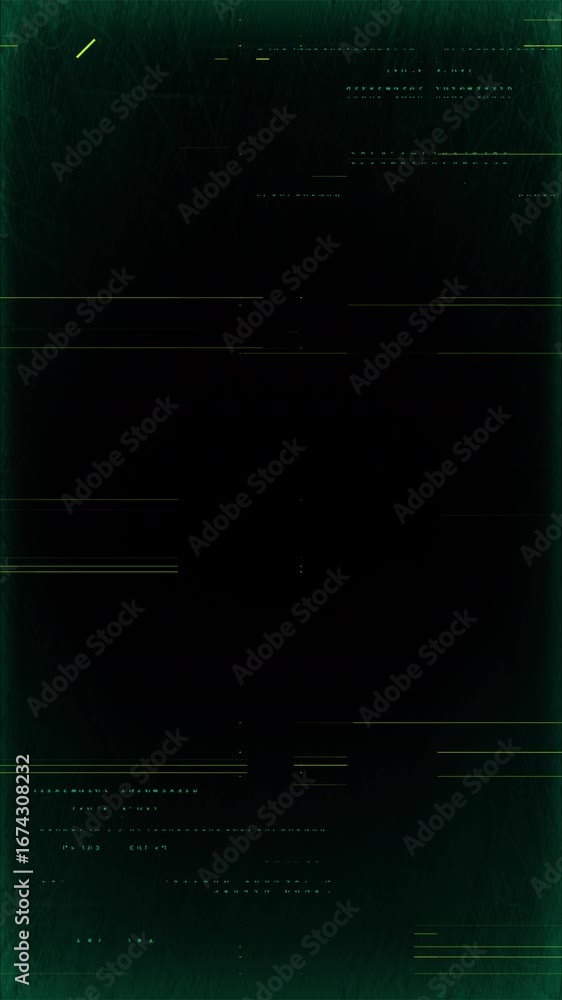 Aufkleber abstract glitchy green digital data flowing background animation