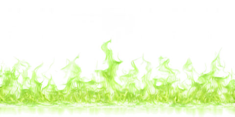 Seamless Fire Flames Border PNG – Realistic Horizontal Flame Line
