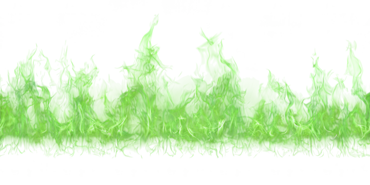 Seamless Fire Flames Border PNG – Realistic Horizontal Flame Line