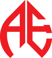 AE letter logo design on White background. AE creative initials letter logo concept. AE letter design.	
