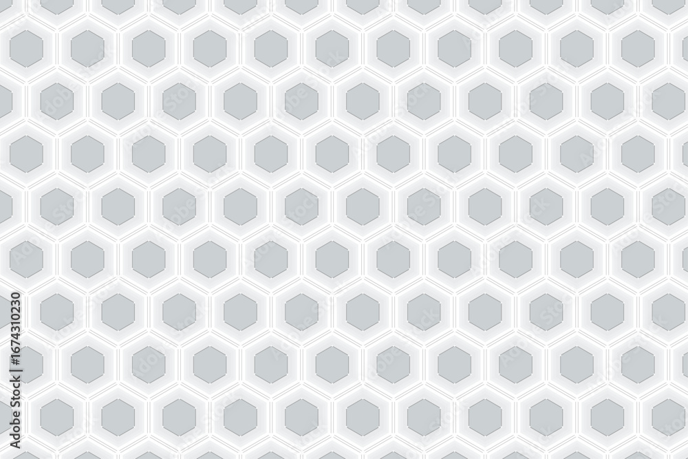 Poster seamless geometric hexagonal mesh honeycomb design | white luxury 3d pattern texture abstract backgr