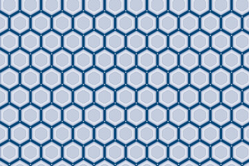 Naklejka premium Abstract hexagonal pattern seamless background | Luxury honeycomb mesh texture geometric design for business, corporate, technology, science, medical, and futuristic modern use with blue color