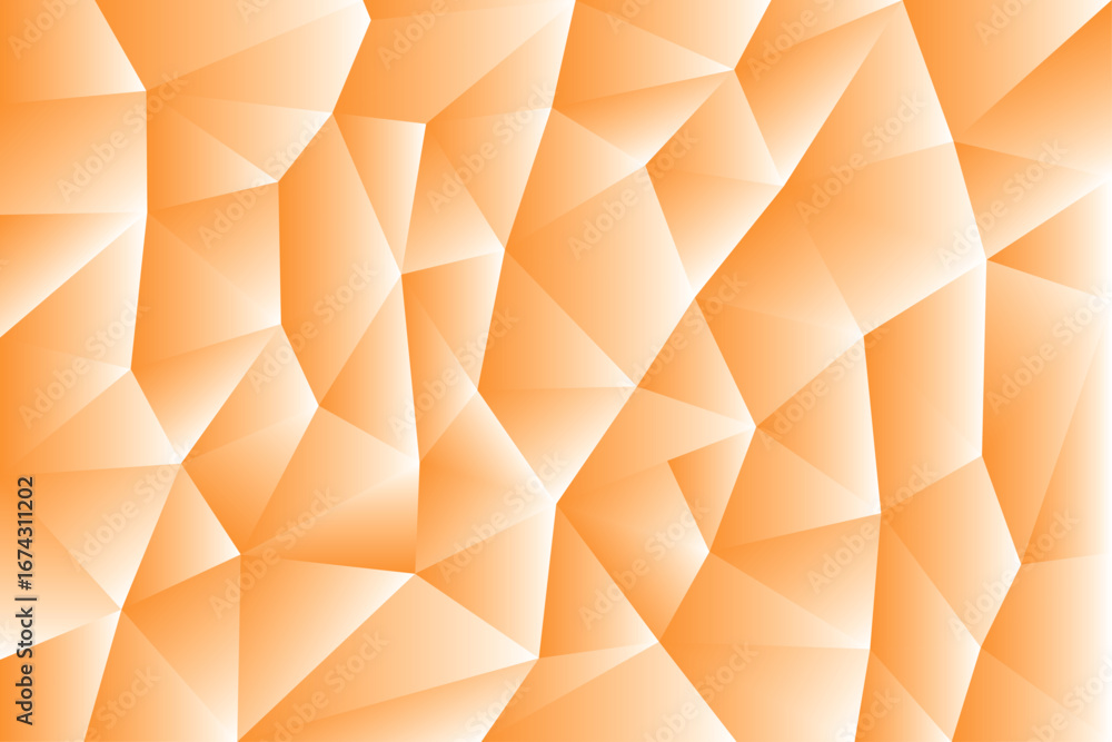 Poster abstract white, harvest gold geometric triangle 3d background vector illustration | abstract geometr
