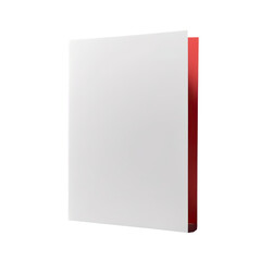 Stylish presentation folder with a smooth white exterior and vibrant red interior