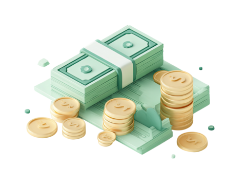 3D illustration of money (1)