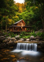 Fototapeta premium waterfall in the forest