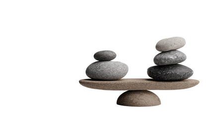 Balanced stones on a seesaw (2)