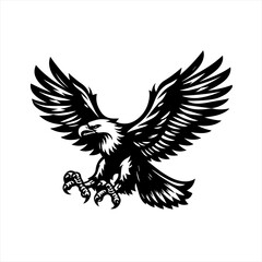 Obraz premium Majestic eagle in flight with talons extended