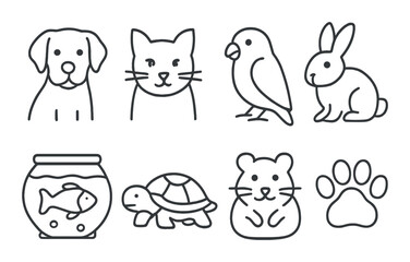 Obraz premium linear icons set