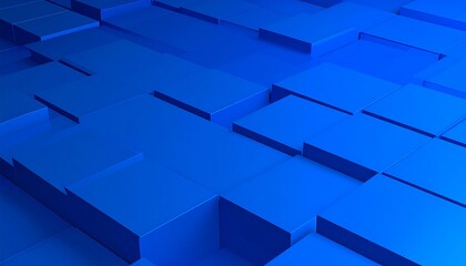 Obraz premium Abstract blue geometric shapes