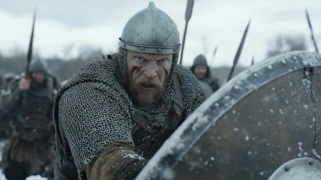 Brave story: Viking adventurer, warrior figure, Slav pioneer, seafarer tale, Scandinavian traveler, medieval odyssey, Varangian strength, Normanni myth, early navigator