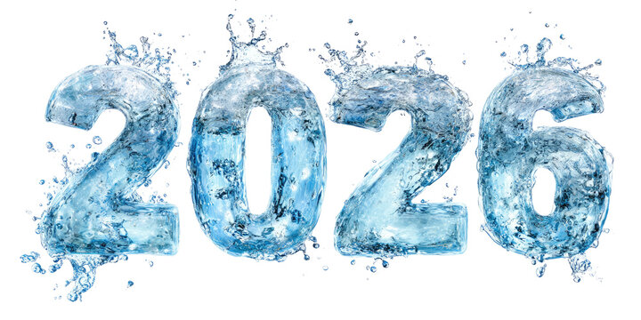 Icy numerals 2026 - Powered by Adobe