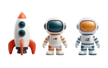 Cute space figures