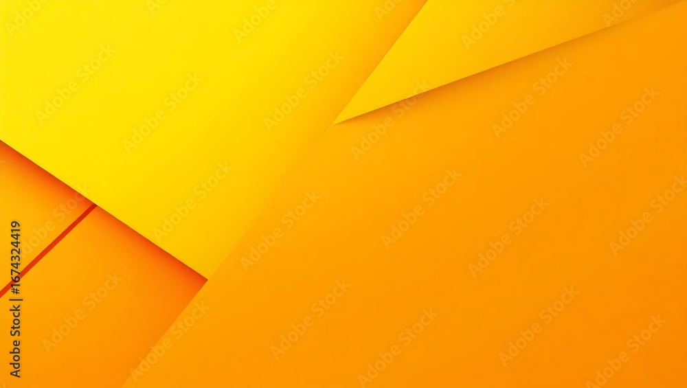 Poster abstract geometric background with overlapping yellow and orange shapes. a modern minimalist design 