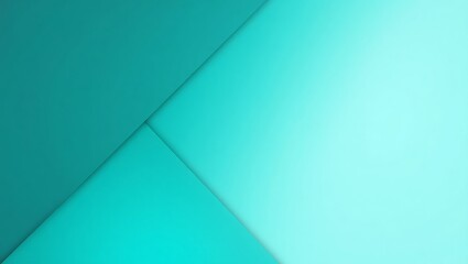 Abstract geometric background with overlapping teal shapes. A modern minimalist design with layered shades for professional business and corporate concepts. Generative Ai.