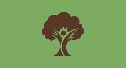 Symbolic tree logo representing environmental consciousness and sustainable growth.
