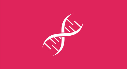 Fototapeta premium Stylized white DNA double helix structure representing genetics and biology.