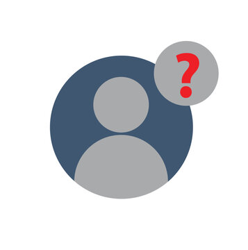 Anonymous unknown person icon, hidden guest account sign, mysterious user identity profile with question mark