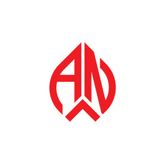 AN letter logo design on White background. AN creative initials letter logo concept. AN letter design.	