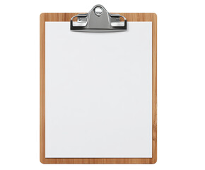 A blank clipboard with a sheet of paper