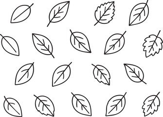 Collection of Simple Leaf Outlines for Various Applications